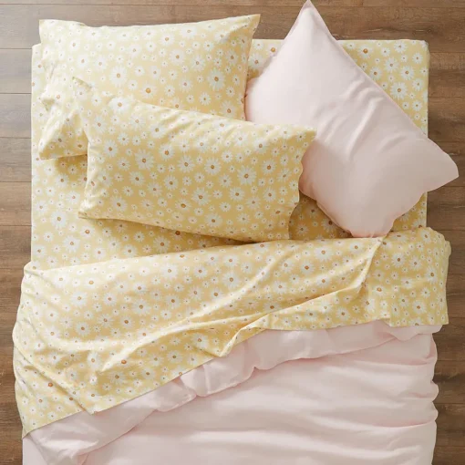 Maeva Flannelette Sheet Set - Soft Blue Floral