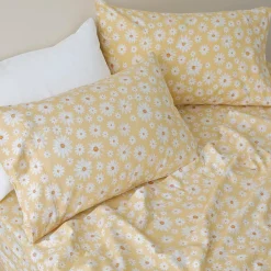 Maeva Flannelette Sheet Set - Soft Blue Floral