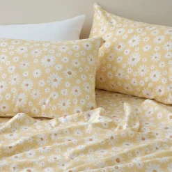 Maeva Flannelette Sheet Set - Soft Blue Floral