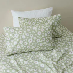Maeva Flannelette Sheet Set - Soft Blue Floral