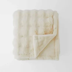 Malmo Faux Fur Throw - Pumice