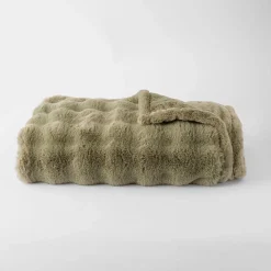 Malmo Faux Fur Throw - Pumice