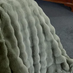 Malmo Faux Fur Throw - Pumice