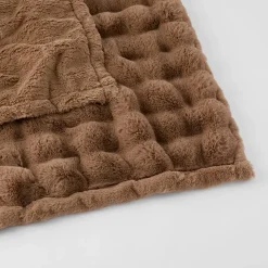 Malmo Faux Fur Throw - Pumice