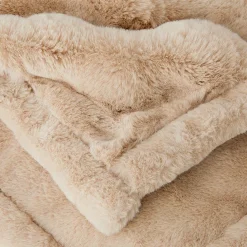 Malmo Faux Fur Throw - Pumice