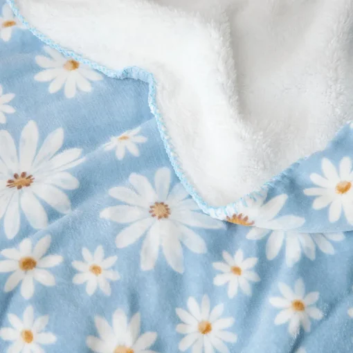 Marguerite Sherpa Blanket - Blue