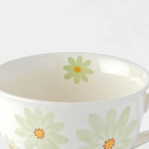 Margurite Pedestal Tea Cup - Light Green