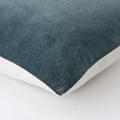 Meera Velvet Linen Cushion - Olive Green