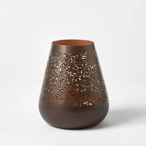 Metal Votive Candle Holders - Antique Copper