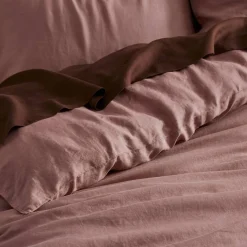 Milano Linen Quilt Cover - Rose