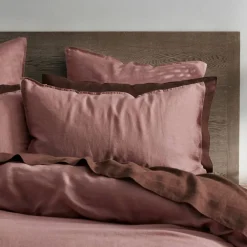 Milano Linen Quilt Cover - Rose