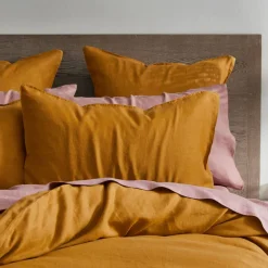 Milano Linen Quilt Cover - Mustard