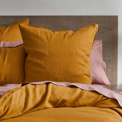 Milano Linen Quilt Cover - Mustard