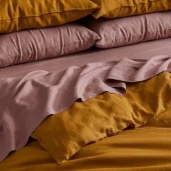 Milano Linen Quilt Cover - Mustard