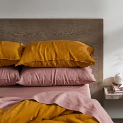 Milano Linen Quilt Cover - Mustard