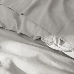 Milano Linen Quilt Cover - Granite