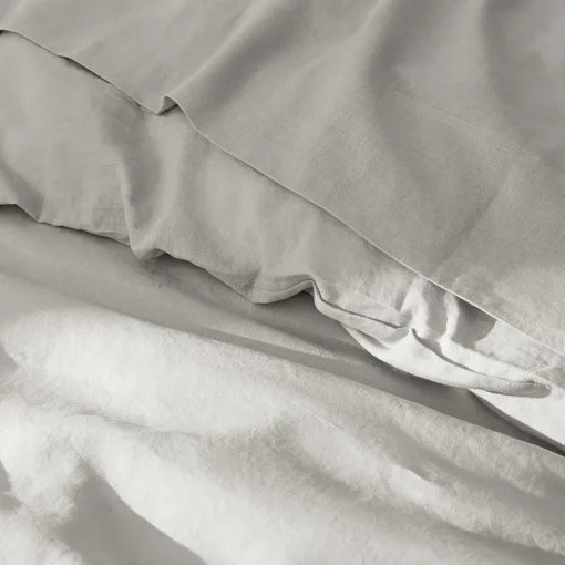 Milano Linen Quilt Cover - Granite