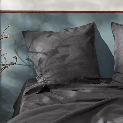 Milano Linen Quilt Cover - Granite