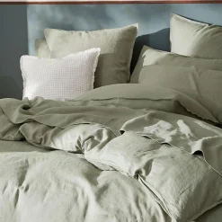 Milano Linen Quilt Cover - Granite