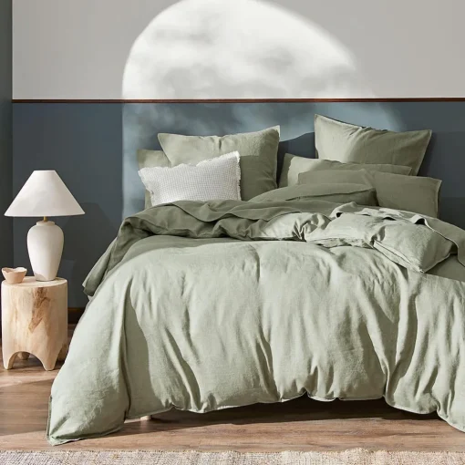 Milano Linen Quilt Cover - Granite
