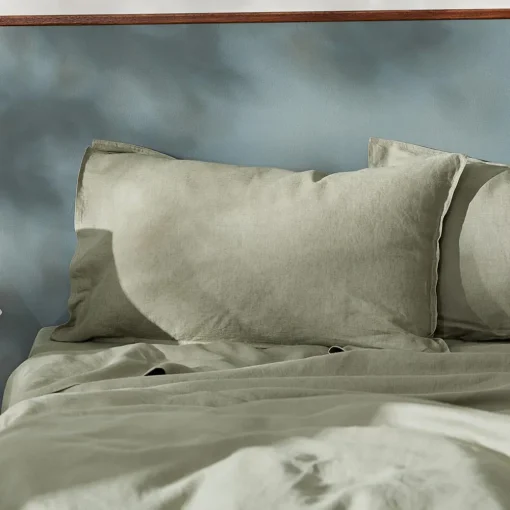 Milano Linen Quilt Cover - Granite