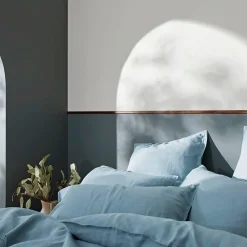 Milano Linen Quilt Cover - Granite