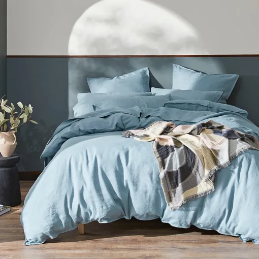 Milano Linen Quilt Cover - Granite