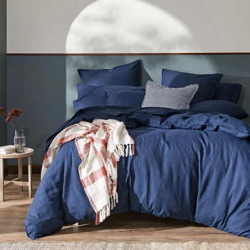 Milano Linen Quilt Cover - Granite
