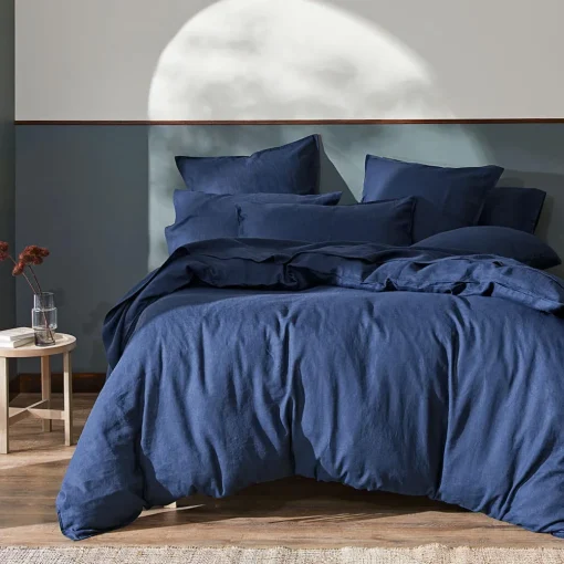 Milano Linen Quilt Cover - Granite