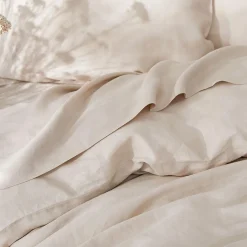 Milano Linen Quilt Cover - Granite