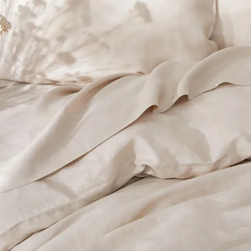 Milano Linen Quilt Cover - Granite