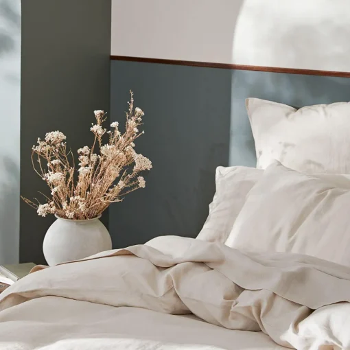 Milano Linen Quilt Cover - Granite