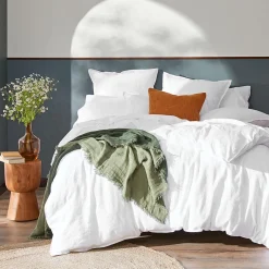 Milano Linen Quilt Cover - Granite