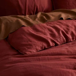 Milano Linen Quilt Cover - Henna