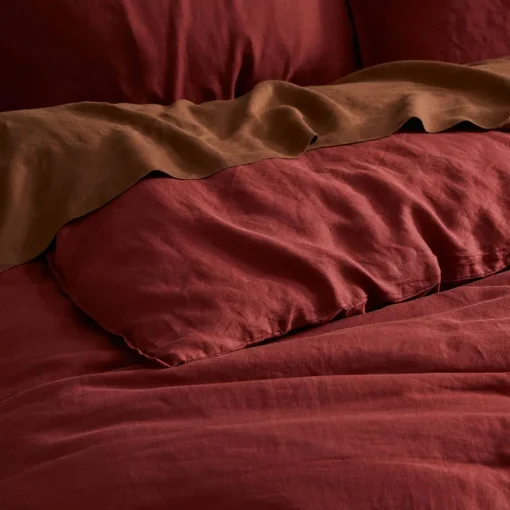 Milano Linen Quilt Cover - Henna