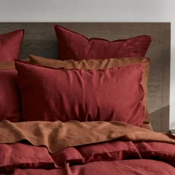 Milano Linen Quilt Cover - Henna