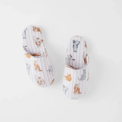 Mittens Flannelette Slippers