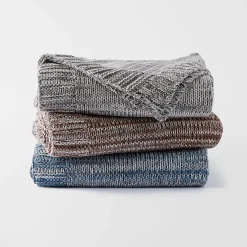 Moss Ombre Throw - Bluestone