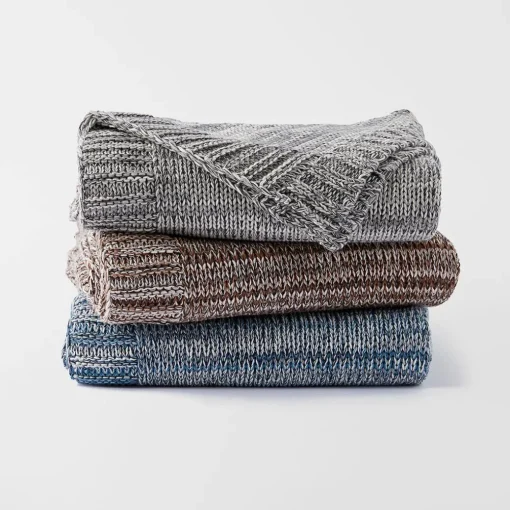 Moss Ombre Throw - Bluestone