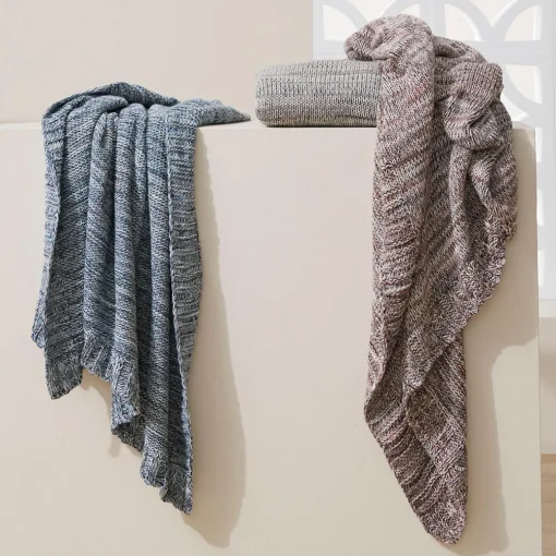 Moss Ombre Throw - Bluestone