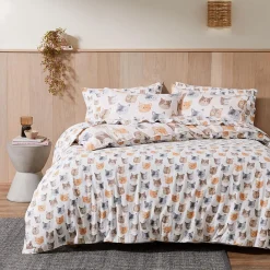 Nala Reversible Flannelette Quilt Cover Set