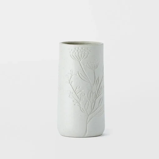 Natalia Debossed Ceramic Vase Large