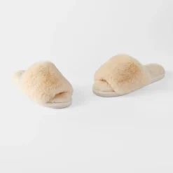 Open Toe Fur Slide - Emerald