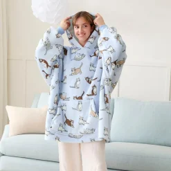 Pepper Hooded Sherpa Blanket