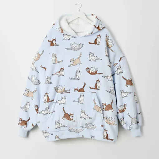 Pepper Hooded Sherpa Blanket