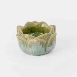 Petal Tea Light Holder - Green