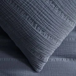 Ramsay Quilt Cover - Slate Blue
