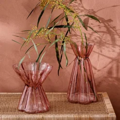Remy Fluted Glass Vase Tall