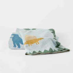 Rex Dinosaur Knitted Throw