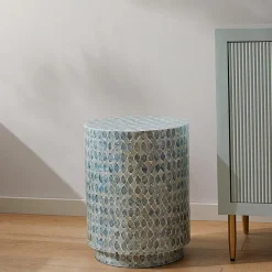 Rhodes Shell Inlay Stool